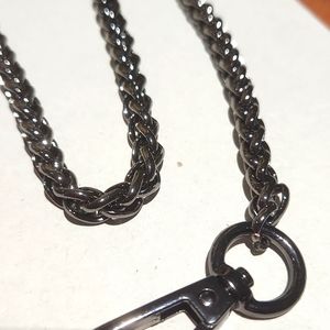 Gunmetal chain for use on bags and wallets